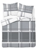 Pościel satynowa 180x200 szara biała 4674 A Home Satin 40