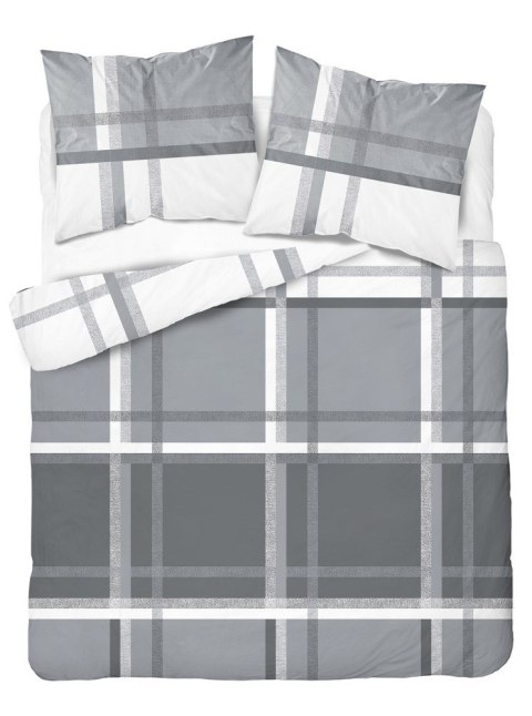 Pościel satynowa 180x200 szara biała 4674 A Home Satin 40