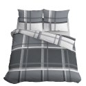 Pościel satynowa 180x200 szara biała 4674 A Home Satin 40