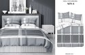 Pościel satynowa 180x200 szara biała 4674 A Home Satin 40