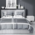 Pościel satynowa 180x200 szara biała 4674 A Home Satin 40
