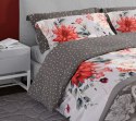 Pościel satynowa 220x200 Pure Sateen 007 beżowa szara kwiaty Faro Pościel satynowa 220x200 Pure Sateen 007 beżowa szara kwiaty Faro