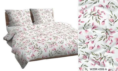 Poszewka bawełniana 40x40 biała różowa zielona kwiatki 4306 A bawełna Max Poszewka bawełniana 40x40 biała różowa zielona kwiatki 4306 A bawełna Max