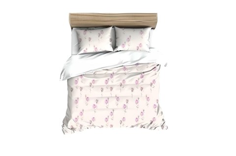 Poszewka bawełniana 40x40 kremowa pudrowa różowa róże 120 N bawełna Max Poszewka bawełniana 40x40 kremowa pudrowa różowa róże 120 N bawełna Max