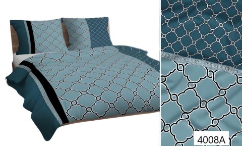 Poszewka bawełniana 70x80 miętowa geometria 4008 A bawełna Max Poszewka bawełniana 70x80 miętowa geometria 4008 A bawełna Max