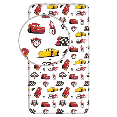 Prześcieradło bawełniane z gumką 90x200 Auta Cars 3 McQuee dla dzieci August 23 Prześcieradło bawełniane z gumką 90x200 Auta Cars 3 McQuee dla dzieci August 23