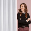 Firana 350x270 Tina biała z delikatnym wzorem gotowa na taśmie F10 Eurofirany