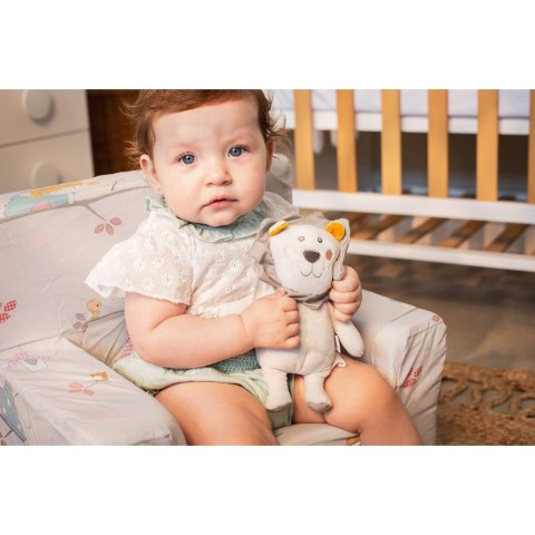 Grzechotka pluszowa Lew Leon kremowa szara 23 cm Grzechotka pluszowa Lew Leon kremowa szara 23 cm