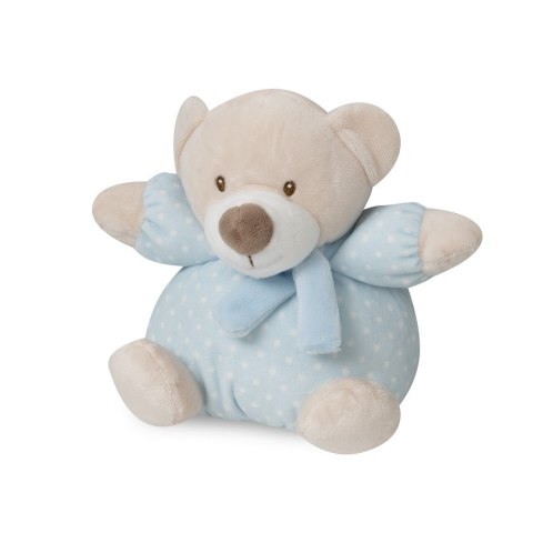 Grzechotka pluszowa zabawka Miś beżowy niebieski 20 cm Grzechotka pluszowa zabawka Miś beżowy niebieski 20 cm