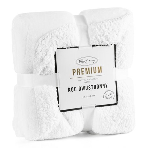 Koc narzuta 200x220 Tedy biały dwustronny Eurofirany Koc narzuta 200x220 Tedy biały dwustronny Eurofirany