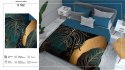 Narzuta dekoracyjna 220x240 niebieska złota liście K 102 Holland 14 Narzuta dekoracyjna 220x240 niebieska złota liście K 102 Holland 14