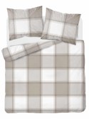 Pościel bawełniana 220x200 jasno brązowa krata 4573 B Bawełna 16 Pościel bawełniana 220x200 jasno brązowa krata 4573 B Bawełna 16