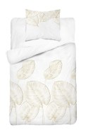 Pościel satynowa 140x200 biała kremowa 4678 A z jedną poszewką Home Satin 40 Pościel satynowa 140x200 biała kremowa 4678 A z jedną poszewką Home Satin 40