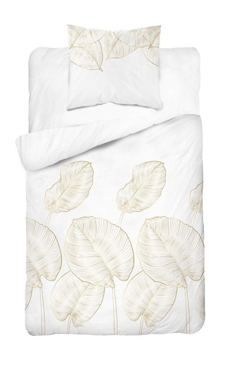 Pościel satynowa 140x200 biała kremowa 4678 A z jedną poszewką Home Satin 40 Pościel satynowa 140x200 biała kremowa 4678 A z jedną poszewką Home Satin 40