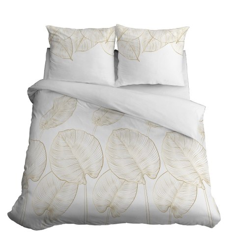 Pościel satynowa 140x200 biała kremowa 4678 A z jedną poszewką Home Satin 40 Pościel satynowa 140x200 biała kremowa 4678 A z jedną poszewką Home Satin 40