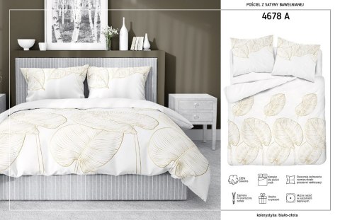 Pościel satynowa 140x200 biała kremowa 4678 A z jedną poszewką Home Satin 40 Pościel satynowa 140x200 biała kremowa 4678 A z jedną poszewką Home Satin 40