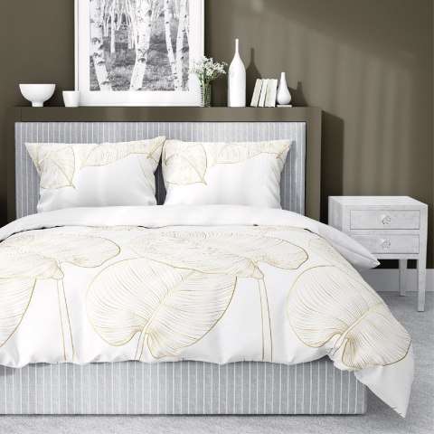 Pościel satynowa 140x200 biała kremowa 4678 A z jedną poszewką Home Satin 40 Pościel satynowa 140x200 biała kremowa 4678 A z jedną poszewką Home Satin 40