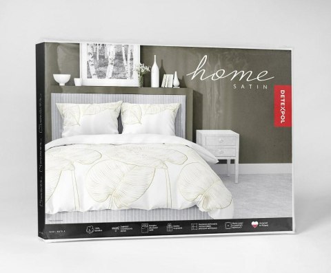 Pościel satynowa 140x200 biała kremowa 4678 A z jedną poszewką Home Satin 40 Pościel satynowa 140x200 biała kremowa 4678 A z jedną poszewką Home Satin 40