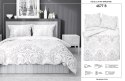Pościel satynowa 140x200 biała szara 4677 B z jedną poszewką Home Satin 40 Pościel satynowa 140x200 biała szara 4677 B z jedną poszewką Home Satin 40