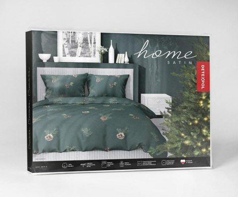Pościel satynowa 160x200 zielona 4676 A Home Satin 40 Pościel satynowa 160x200 zielona 4676 A Home Satin 40