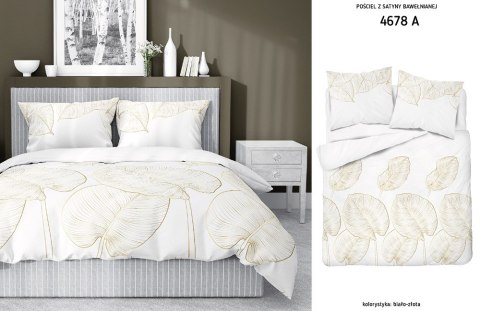 Pościel satynowa 180x200 biała kremowa 4678 A Home Satin 40 Pościel satynowa 180x200 biała kremowa 4678 A Home Satin 40