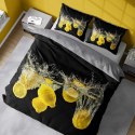 Pościel z mikrofibry 3D 160x200 Cytryny czarna szara 4173 A mikro 28 Pościel z mikrofibry 3D 160x200 Cytryny czarna szara 4173 A mikro 28