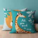 Poszewka bawełniana 40x40 All you need is sleep żyrafa lew zielona dwustronna PSBA 23 B Mayamoo 26 Poszewka bawełniana 40x40 All you need is sleep żyrafa lew zielona dwustronna PSBA 23 B Mayamoo 26