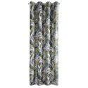 Zasłona 140x270 Marila stalowa z motywem botanicznym gotowa na przelotkach Z10 Eurofirany Zasłona 140x270 Marila stalowa z motywem botanicznym gotowa na przelotkach Z10 Eurofirany
