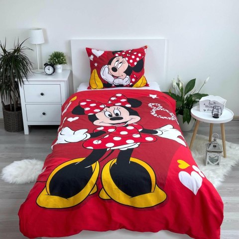 Pościel bawełniana 140x200 Myszka Mini czerwona serca Minnie Mouse poszewka 50x70 August 23 Pościel bawełniana 140x200 Myszka Mini czerwona serca Minnie Mouse poszewka 50x70 August 23