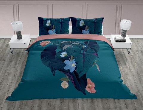 Pościel bawełniana 140x200 Trendy 008 turkusowa pudrowa z jedną poszewką Faro Pościel bawełniana 140x200 Trendy 008 turkusowa pudrowa z jedną poszewką Faro