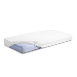 Prześcieradło frotte z gumką 120x200 białe 01 Premium