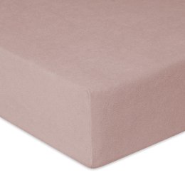 Prześcieradło frotte z gumką 140x200 różowe pudrowe 12 Premium