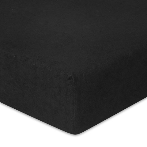 Prześcieradło frotte z gumką 180x200 czarne 48 Premium Prześcieradło frotte z gumką 180x200 czarne 48 Premium