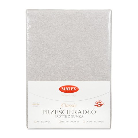 Prześcieradło frotte z gumką 180x200 szare 42 Classic Prześcieradło frotte z gumką 180x200 szare 42 Classic
