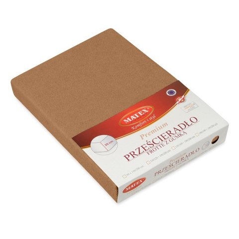Prześcieradło frotte z gumką 220x200 brązowe 17 Premium Prześcieradło frotte z gumką 220x200 brązowe 17 Premium