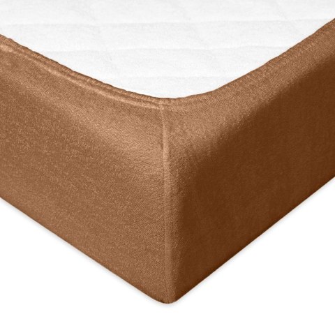 Prześcieradło frotte z gumką 220x200 brązowe 17 Premium Prześcieradło frotte z gumką 220x200 brązowe 17 Premium