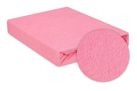 Prześcieradło frotte z gumką 220x200 różowe 10 Premium Prześcieradło frotte z gumką 220x200 różowe 10 Premium