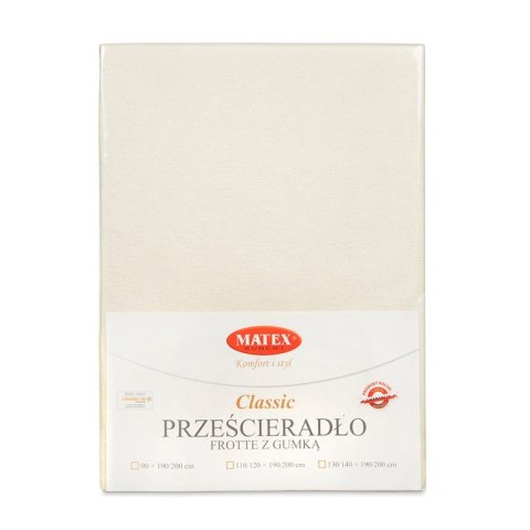 Prześcieradło frotte z gumką 90x200 ekri 02 Classic Prześcieradło frotte z gumką 90x200 ekri 02 Classic