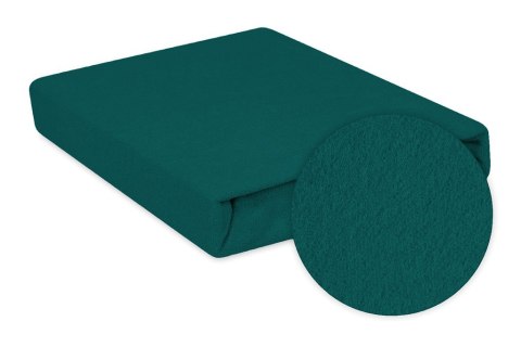 Prześcieradło frotte z gumką 90x200 zielone butelkowe 34 Premium Prześcieradło frotte z gumką 90x200 zielone butelkowe 34 Premium