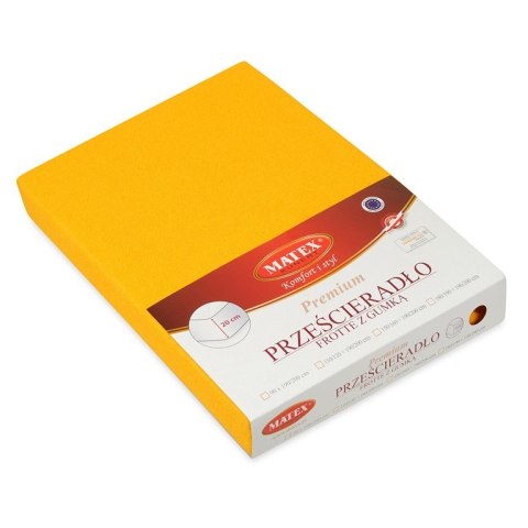 Prześcieradło frotte z gumką 90x200 żółte 05 Premium Prześcieradło frotte z gumką 90x200 żółte 05 Premium