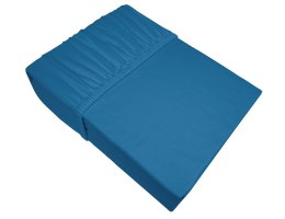 Prześcieradło jersey 220x200 turkusowe z gumką Bielbaw