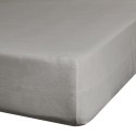Prześcieradło jersey 4 z gumką 160x200 srebrne na wysoki materac 30 cm 190 g/m2 Eurofirany