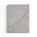 Prześcieradło jersey 4 z gumką 160x200 srebrne na wysoki materac 30 cm 190 g/m2 Eurofirany