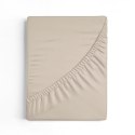 Prześcieradło jersey 4 z gumką 240x220 beżowe na wysoki materac 30 cm 190 g/m2 Eurofirany Prześcieradło jersey 4 z gumką 240x220 beżowe na wysoki materac 30 cm 190 g/m2 Eurofirany