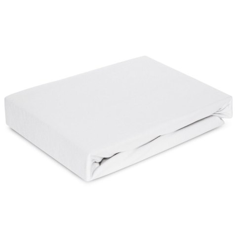 Prześcieradło jersey 4 z gumką 240x220 białe na wysoki materac 30 cm 190 g/m2 Eurofirany Prześcieradło jersey 4 z gumką 240x220 białe na wysoki materac 30 cm 190 g/m2 Eurofirany