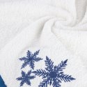Ręcznik Carol 70x140 biały niebieski świąteczny 480 g/m2 Eurofirany Ręcznik Carol 70x140 biały niebieski świąteczny 480 g/m2 Eurofirany