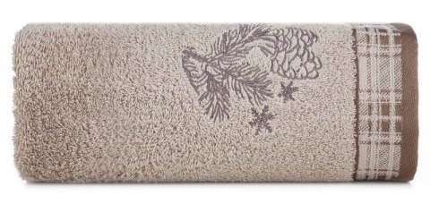 Ręcznik Holly 50x90 beżowy świąteczny 02 480 g/m2 Eurofirany Ręcznik Holly 50x90 beżowy świąteczny 02 480 g/m2 Eurofirany