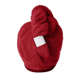 Turban kąpielowy 65x23 czerwony frotte new ręcznik do włosów na głowę