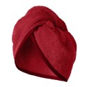 Turban kąpielowy 65x23 czerwony frotte new ręcznik do włosów na głowę Turban kąpielowy 65x23 czerwony frotte new ręcznik do włosów na głowę