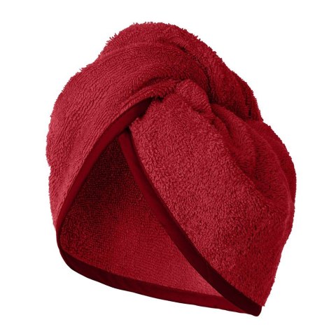 Turban kąpielowy 65x23 czerwony frotte new ręcznik do włosów na głowę Turban kąpielowy 65x23 czerwony frotte new ręcznik do włosów na głowę